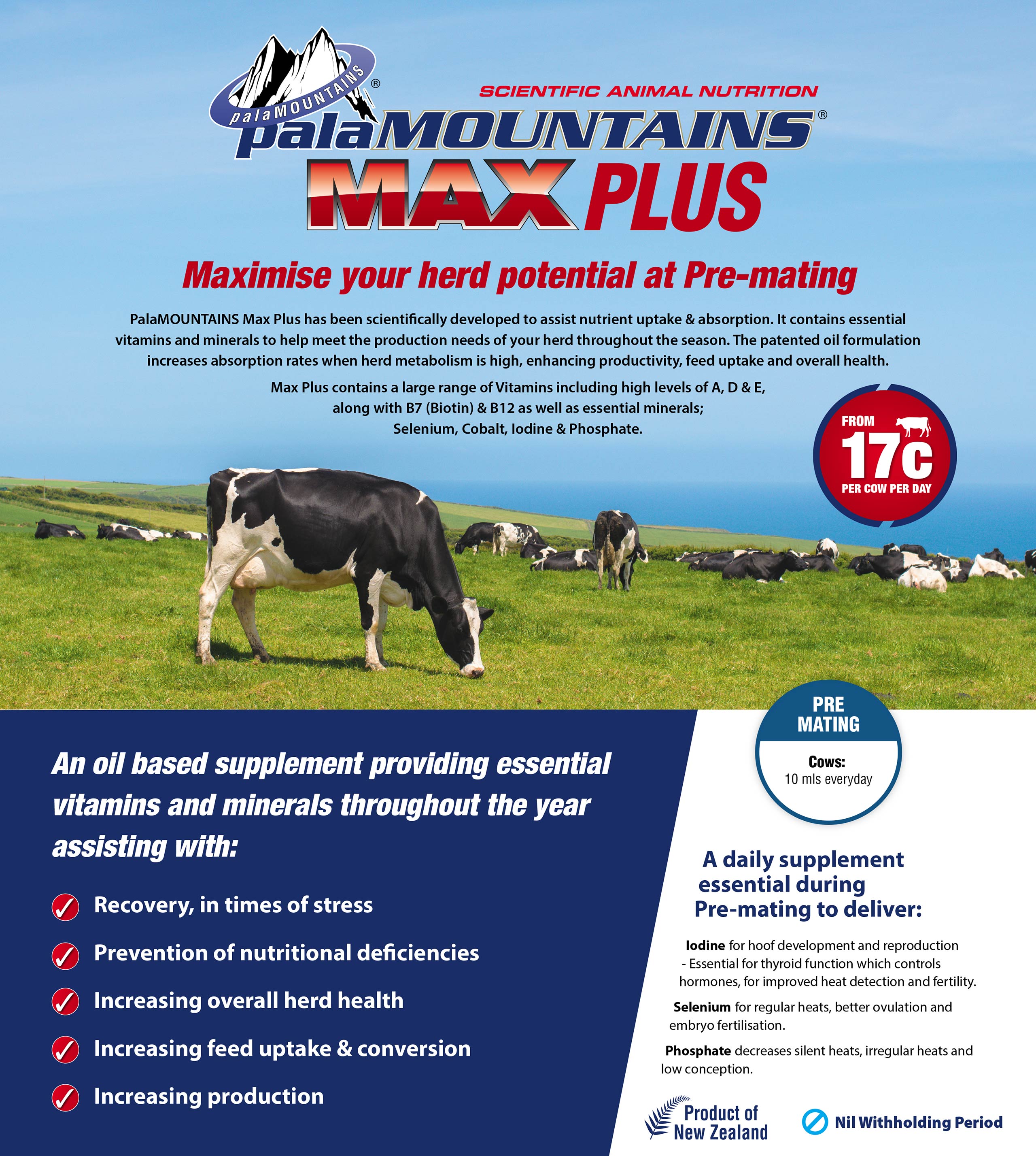 palaMOUNTAINS Max Plus - Maximise your herd potential at Pre-mating